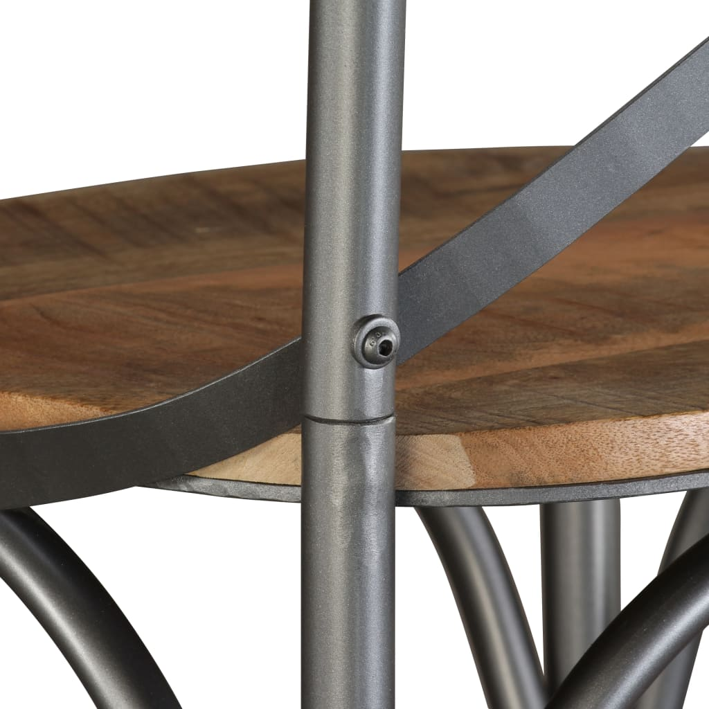 Bar Stool Solid Mango steel and wood