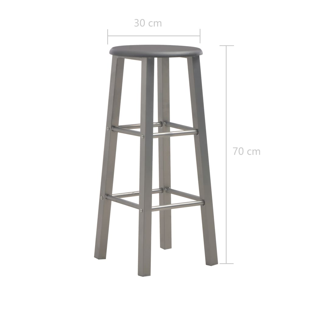 Bar Stools 2 pcs MDF Anthracite grey colour