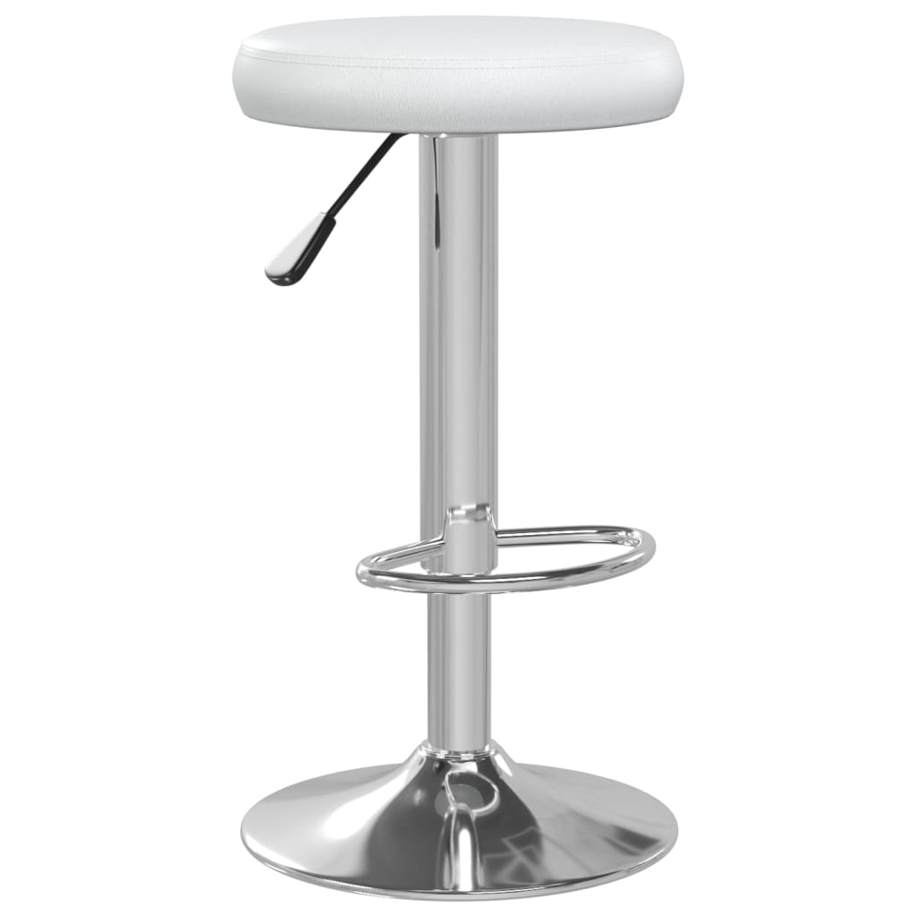 Bar Stools 2 pcs White fake Leather