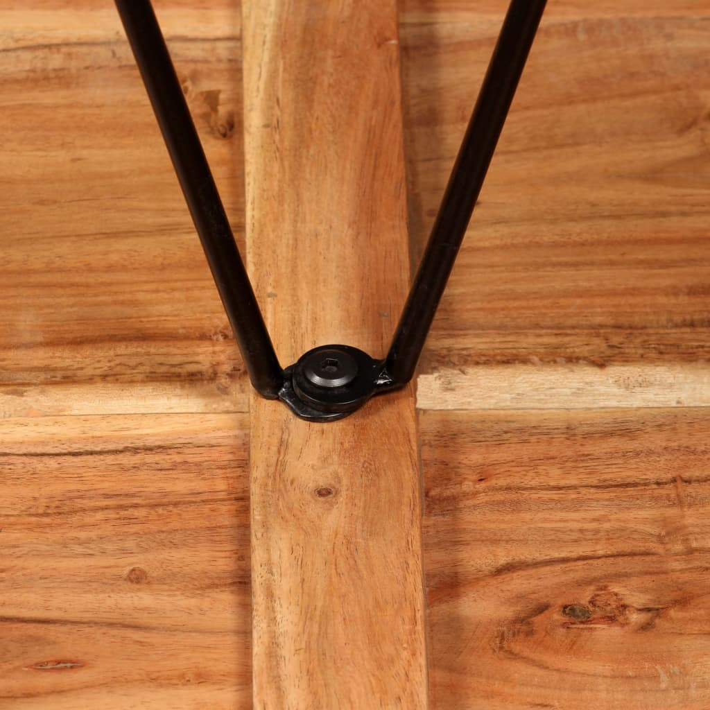 Bar Table Solid Acacia black leg