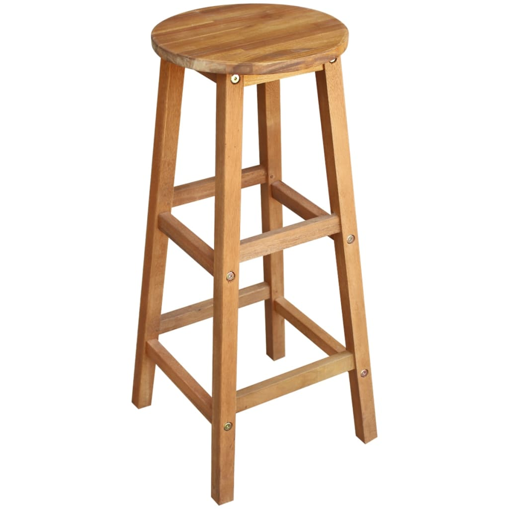 Bar Table and Stool Set 7 Pieces Solid Wood