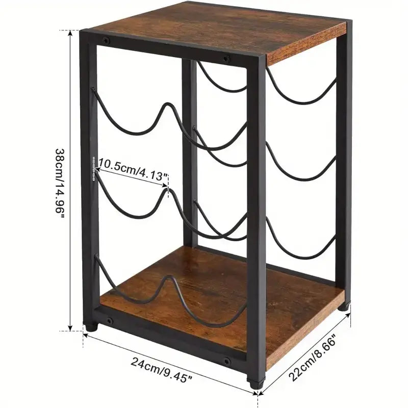 Black And Brown Countertop Wine Rack Online