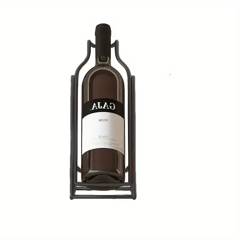 Black Metal Wine Rack