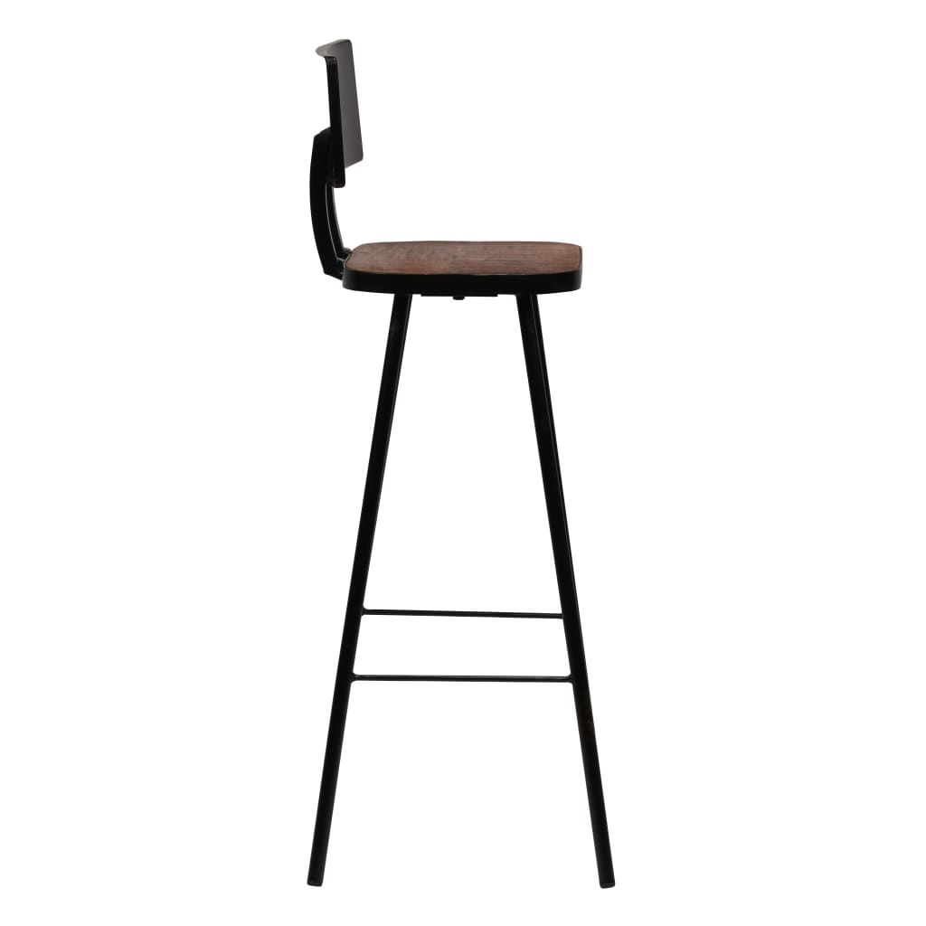 Chair for bar 2 pcs Solid Reclaimed Wood