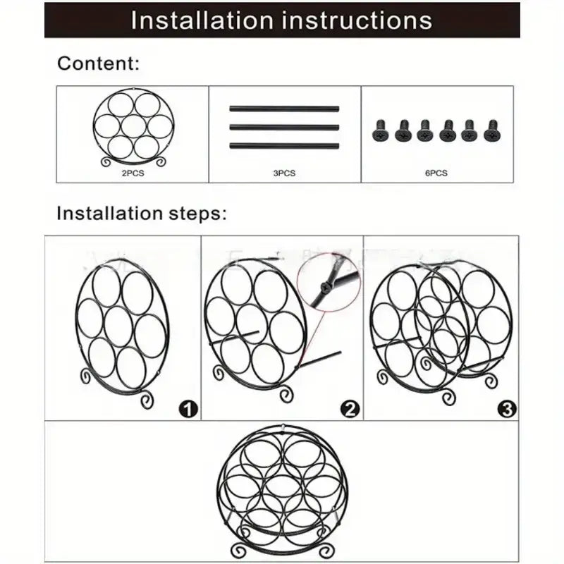 Circle Style Metal Wine Rack