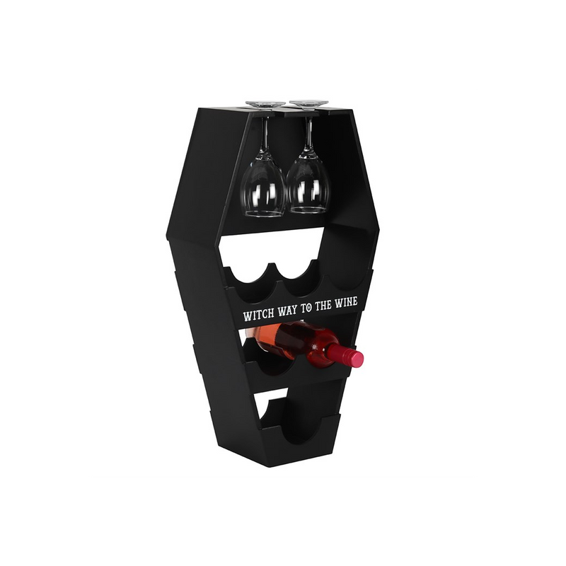 Coffin shaped Wine Shelfs