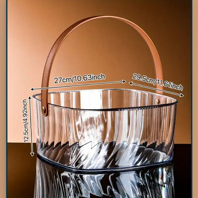 Drink Cooler With brown leather Strap