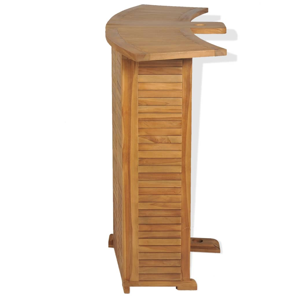 Folding wood Bar Table - 155x53x105 cm Solid Teak Wood