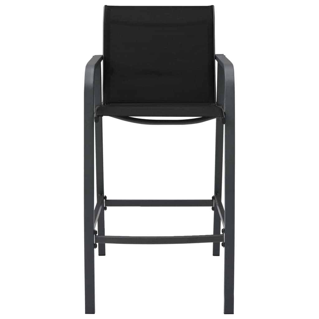 Garden Bar Chairs 2 pcs Black chair