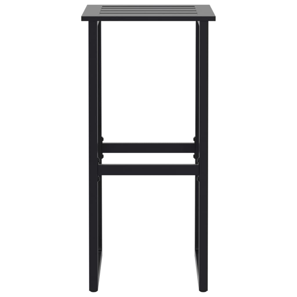Garden Bar Set Black Powder-coated Steel - black
