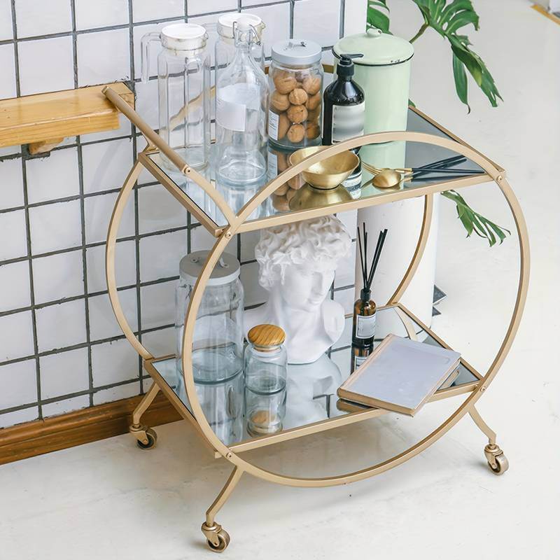 Glass Bar Serving Trolley
