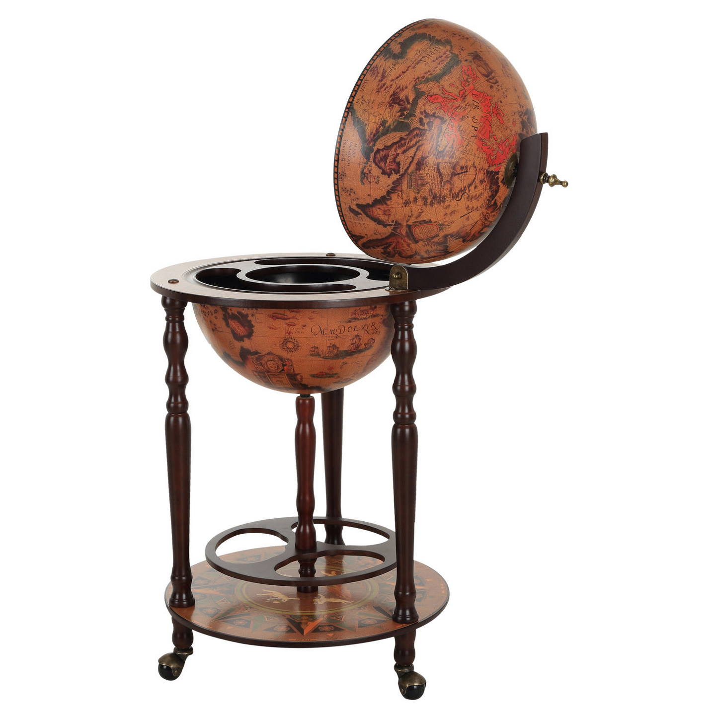 Globe Shaped Retro Style Bar Cabinet