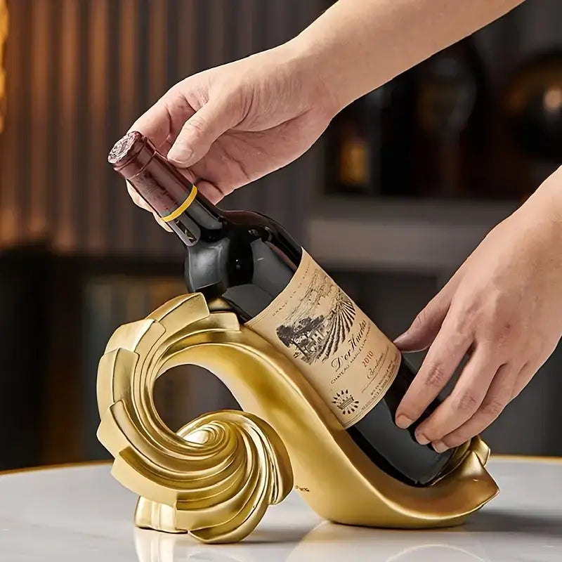 Gold colour Stylish Countertop Wine Holder