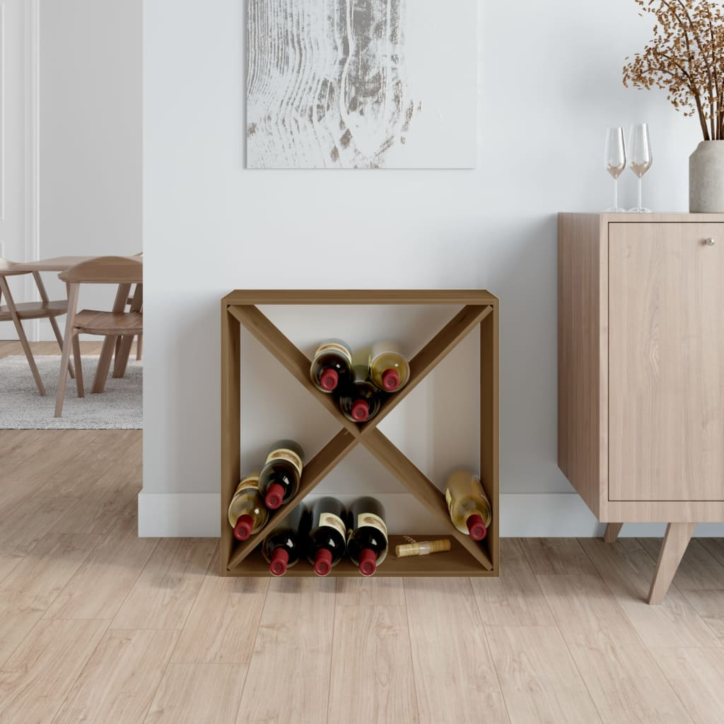 Honey Brown 62x25x62 cm Solid Wood Pine