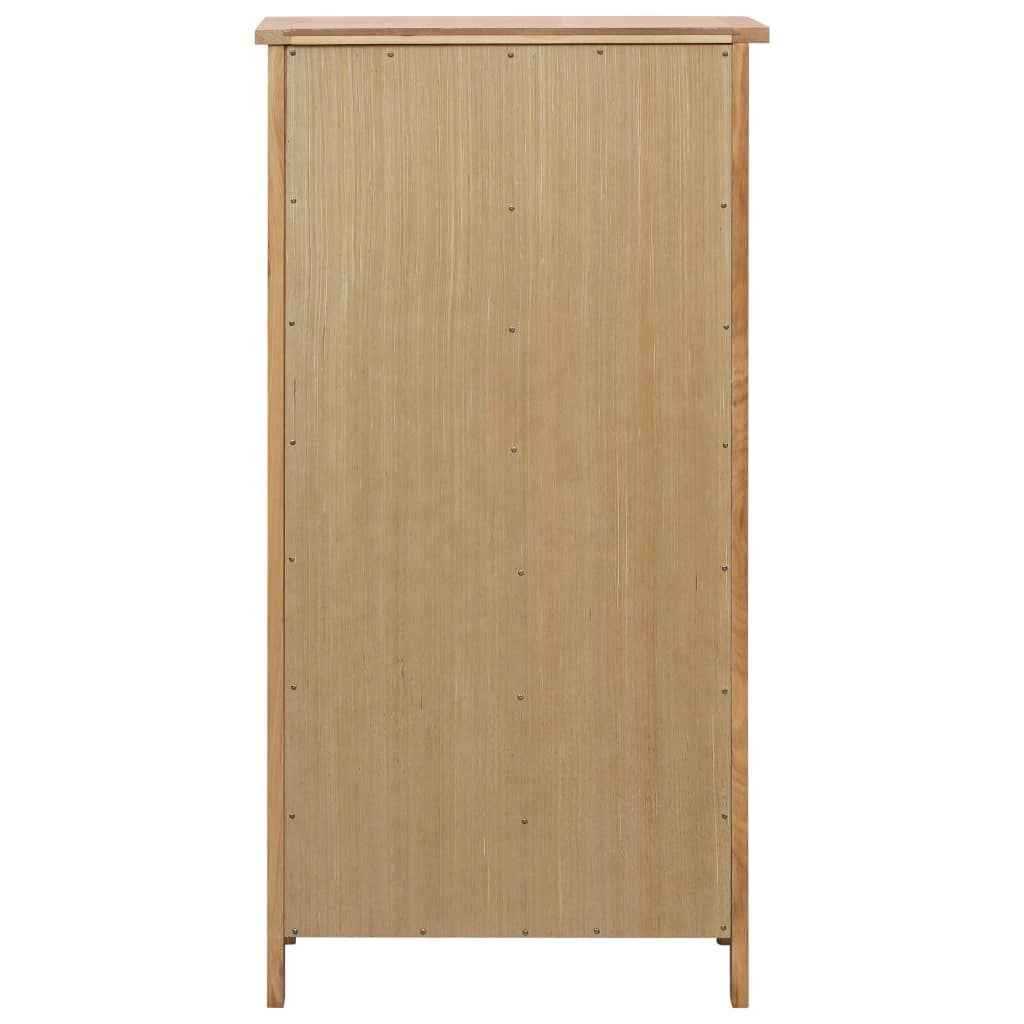 Oak Wood Wine Cabinet 56x32x110 cm