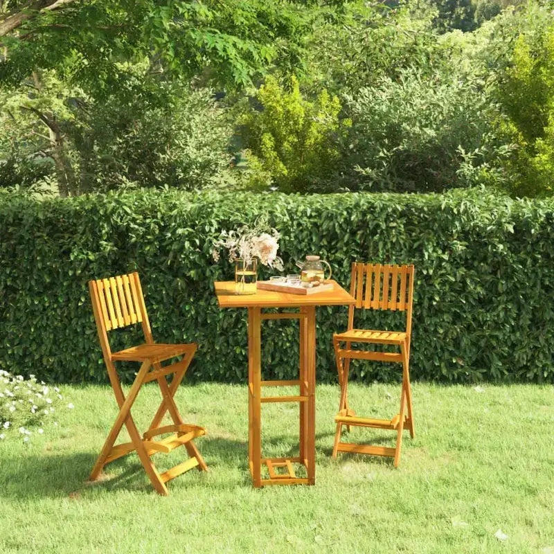 Outdoor Wooden Square Bistro Table