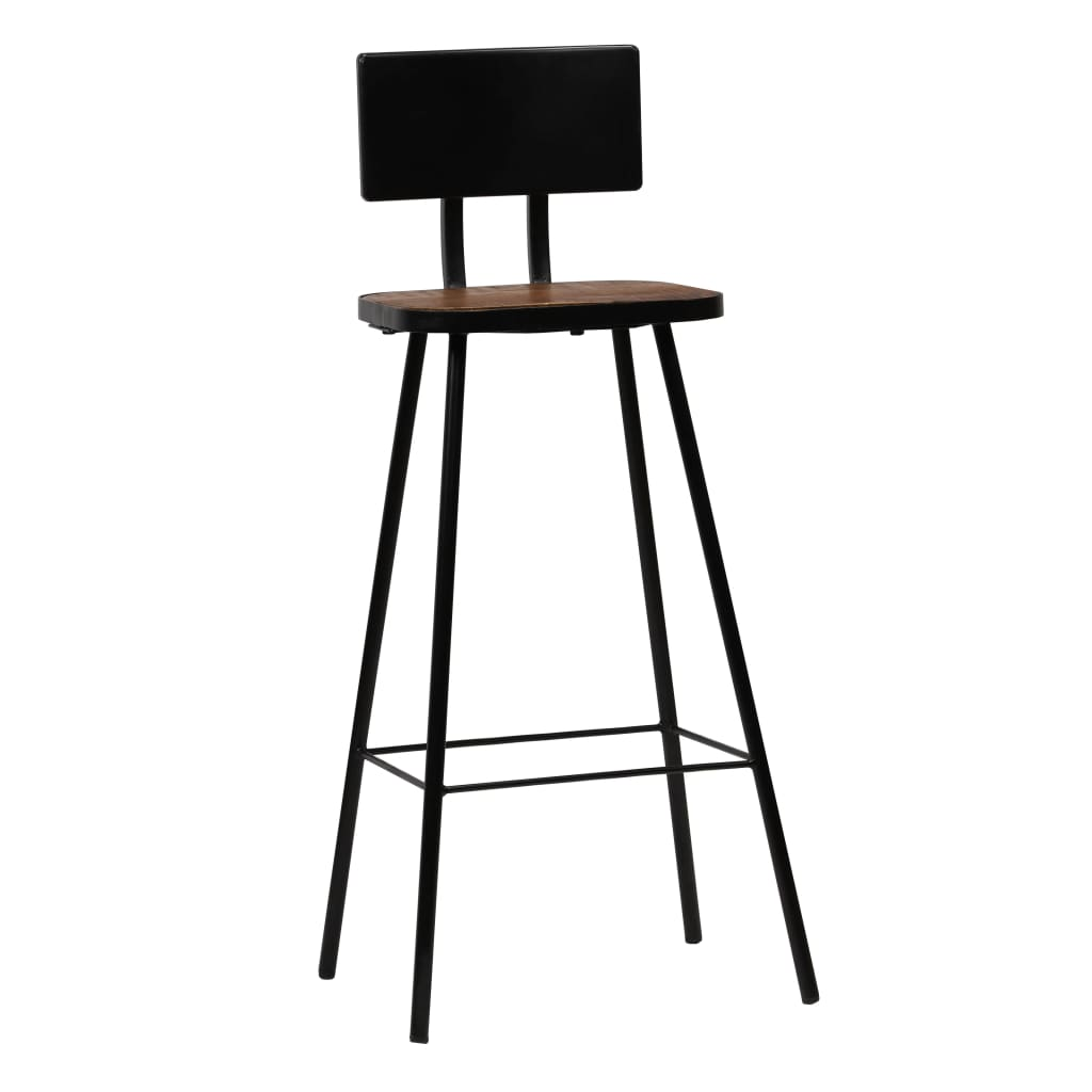 Reclaimed Wood chairs black backs and leg