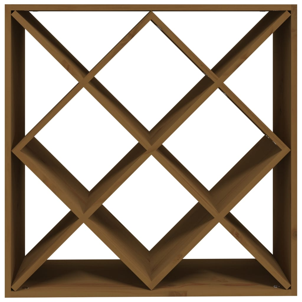 Solid Wood Pine - Wine Unit Honey Brown 62x25x62 cm