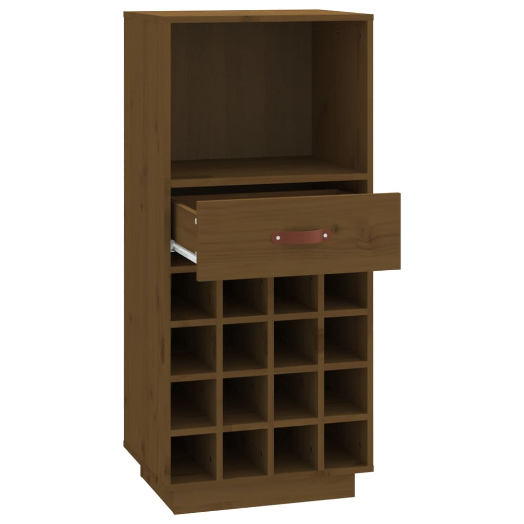 Solid Wood Pine - Wine units Honey Brown 45x34x100 cm