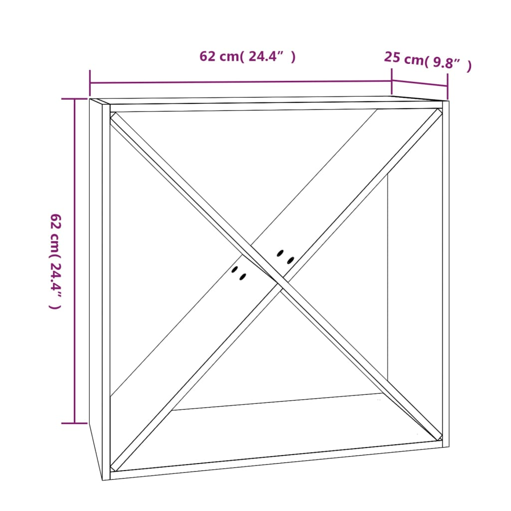Solid Wooden Pine - 62x25x62 cm