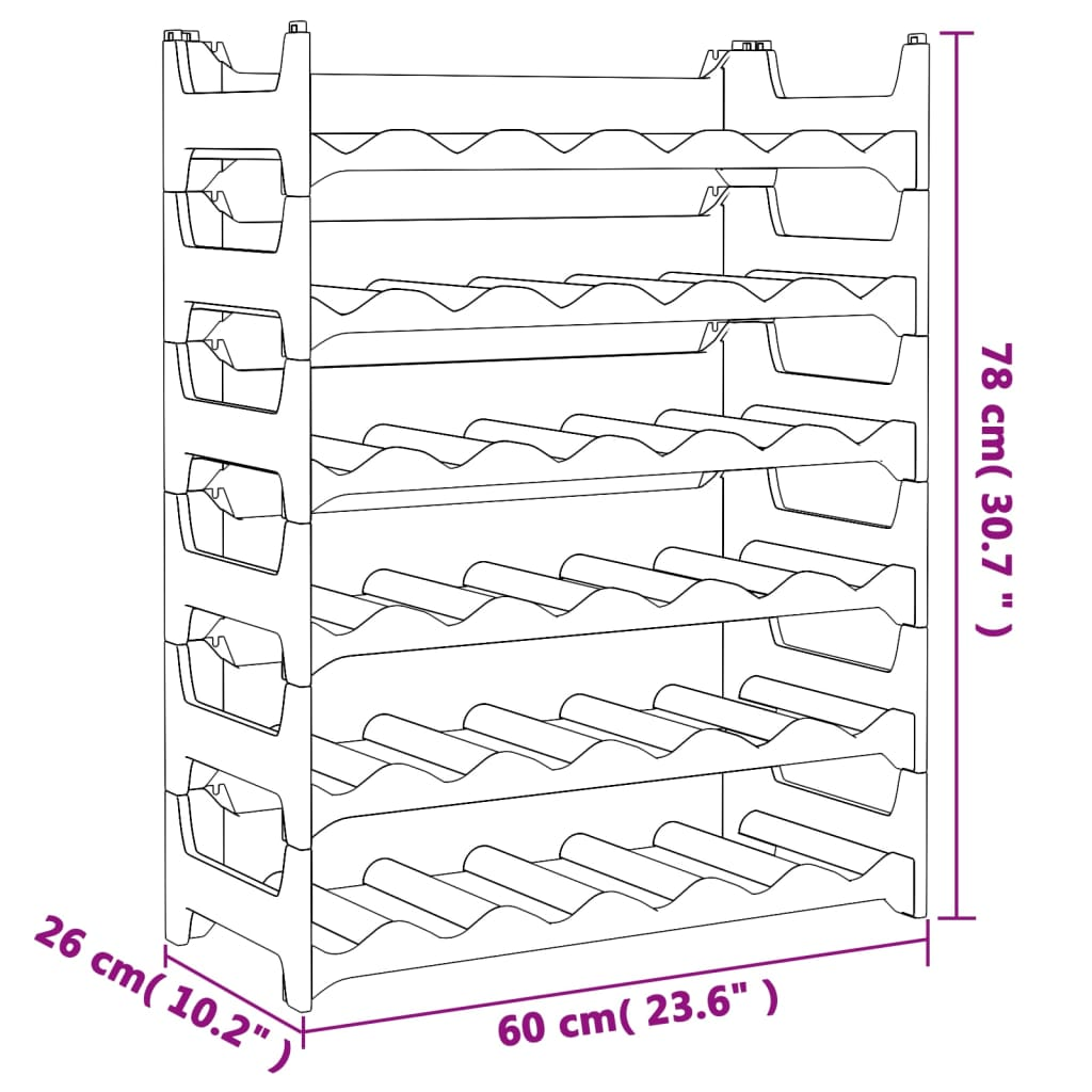 Stackable Wine Rack for 36 Bottle