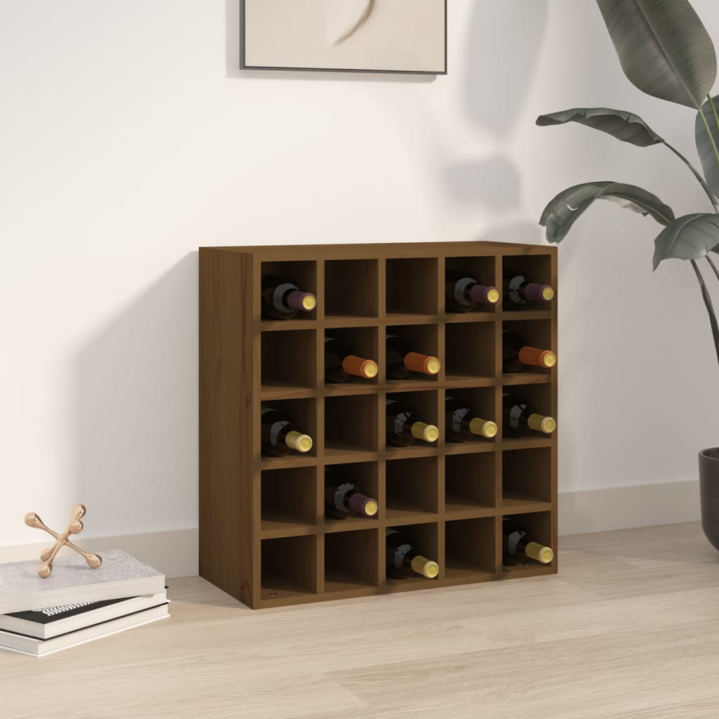 Wine Cabinet Honey Brown 56x25x56 cm Solid Wood Pine