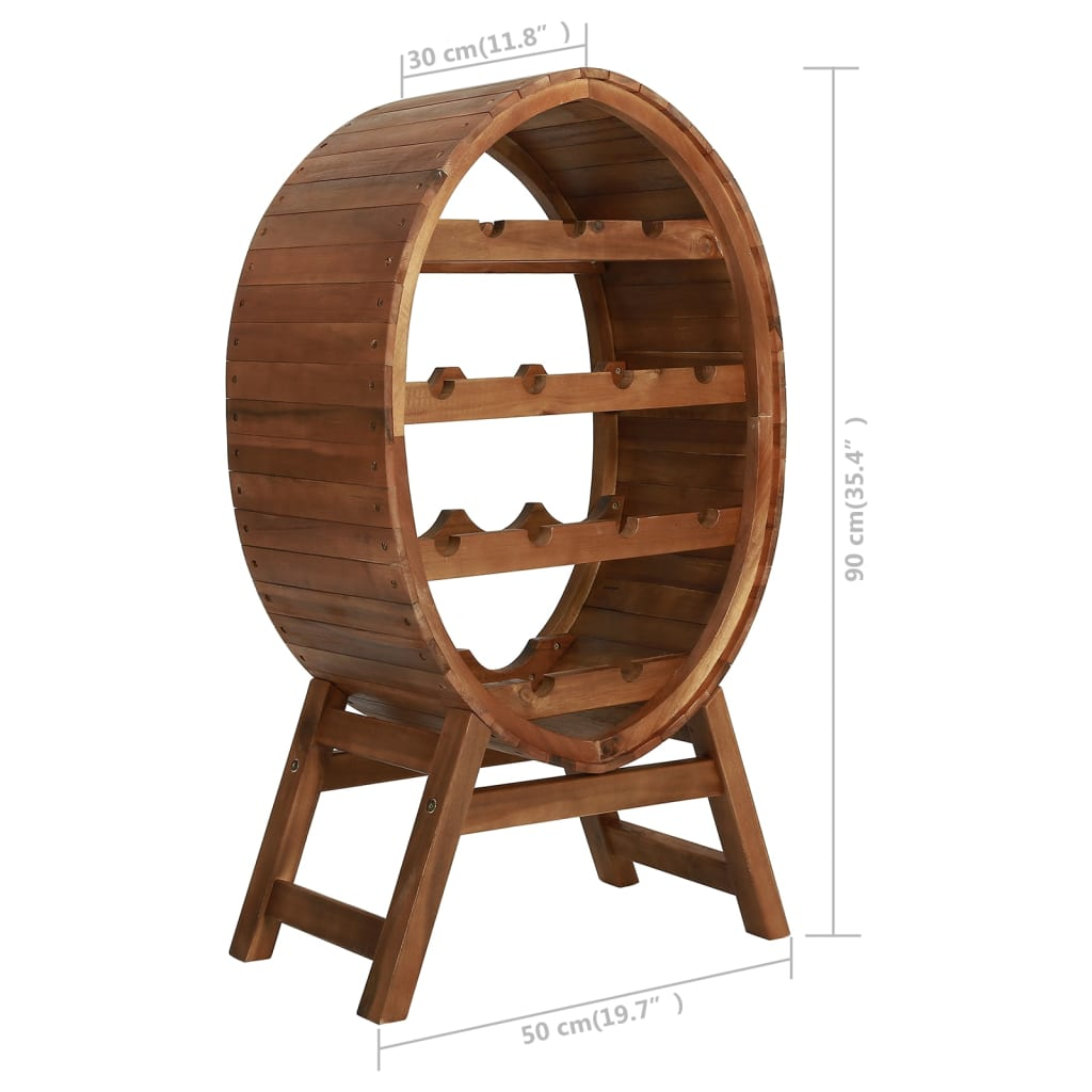 Wine Cabinets 13 Bottle Solid Acacia Wooden