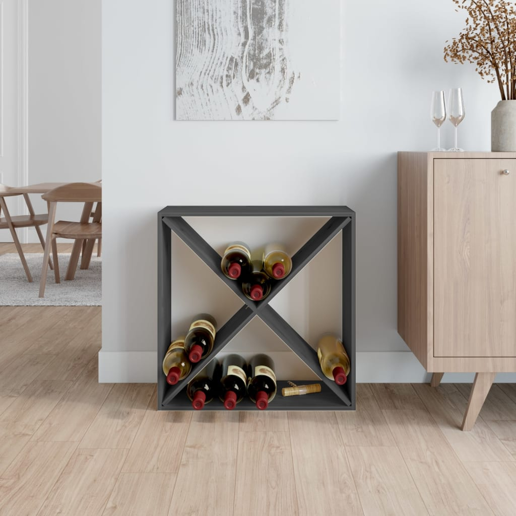 Wine Cabinets Grey 62x25x62 cm Solid Wood Pine
