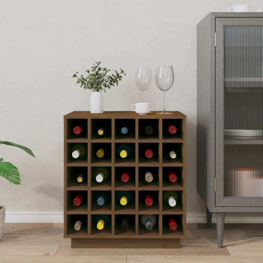 Wine Cabinets Honey Brown 55.5x34x61 cm Solid Wood Pine