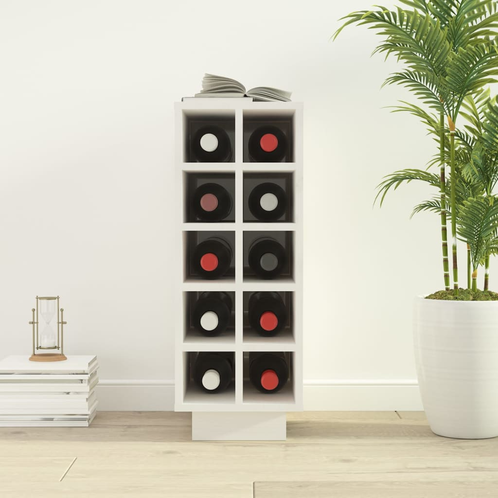 Wine Cabinets White 23x34x61 cm Solid Wood Pine