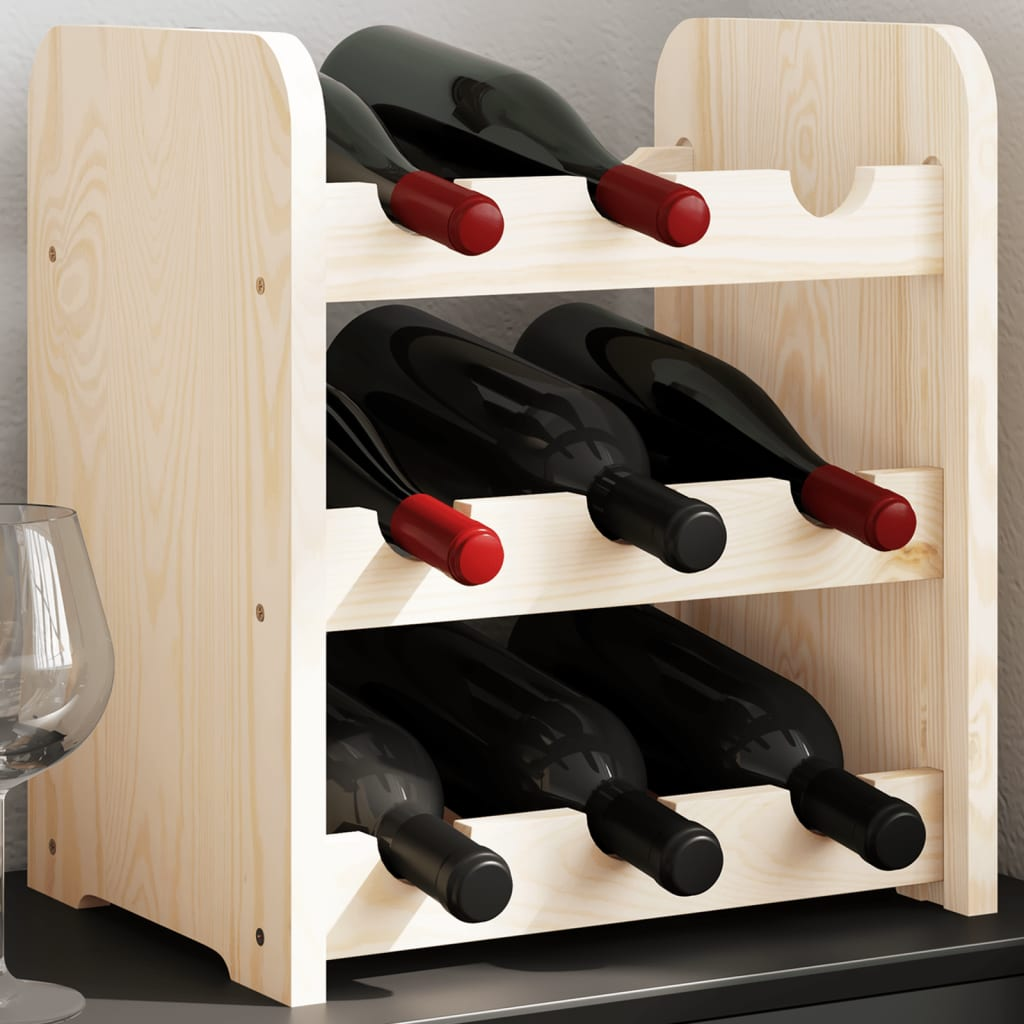 Wine Rack 33x25x37 cm Solid Wood Pine