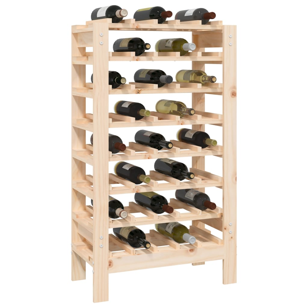 Wine Rack 61.5x30x107.5 cm Solid Wooden Pine