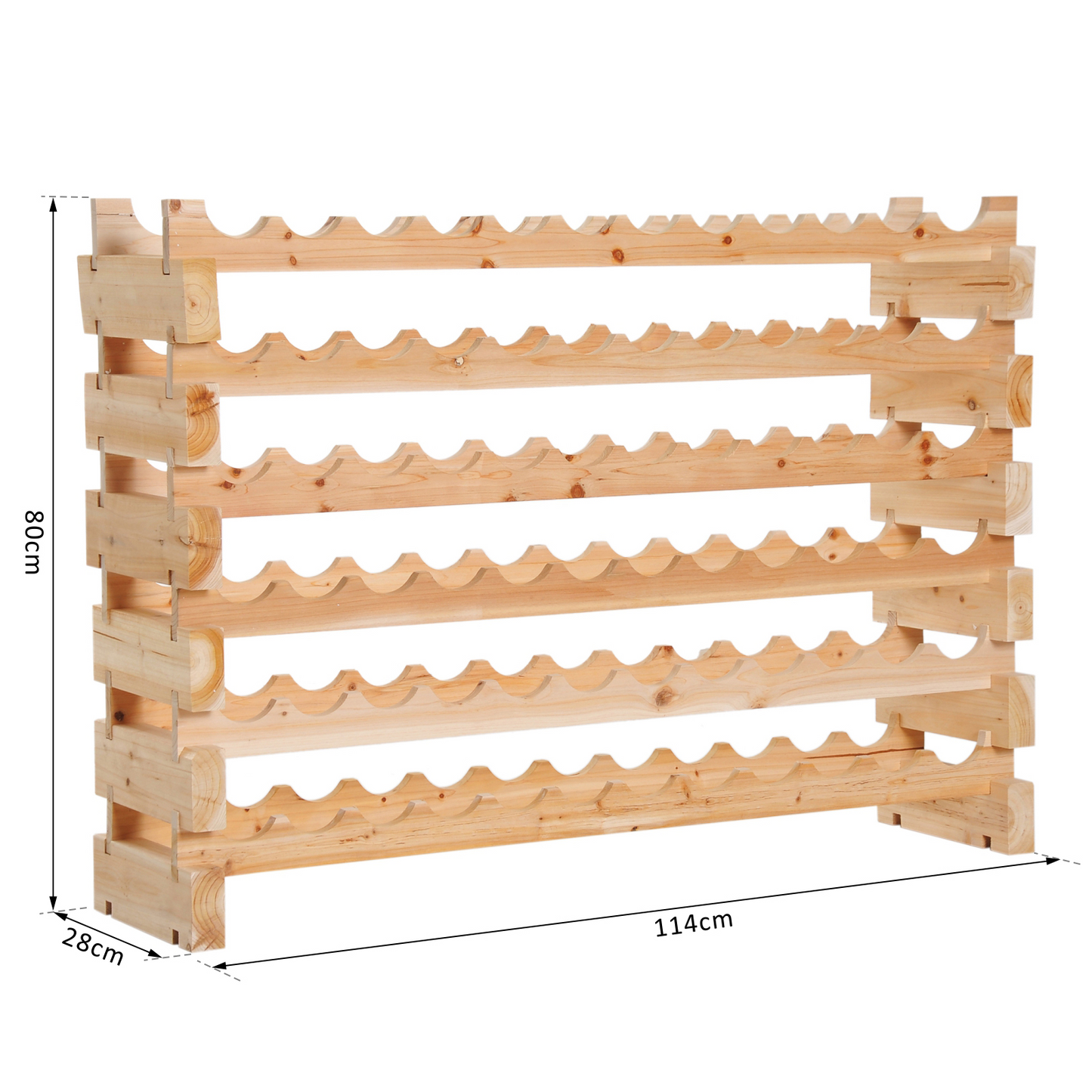 Wine Rack 6 Tier Shelf for 72 Bottles Shelving Storage Holder