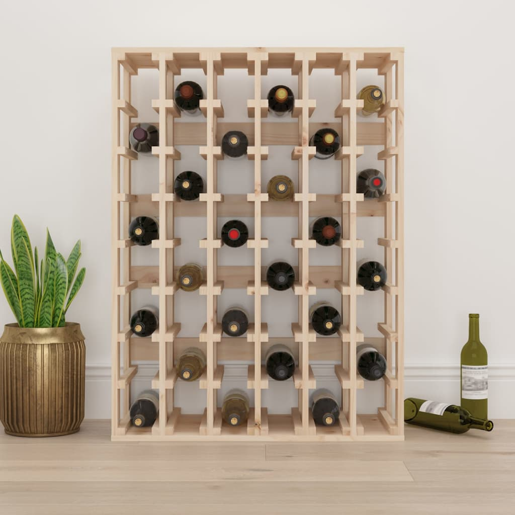 Wine Rack 70x33x94cm Solid Wood Pine