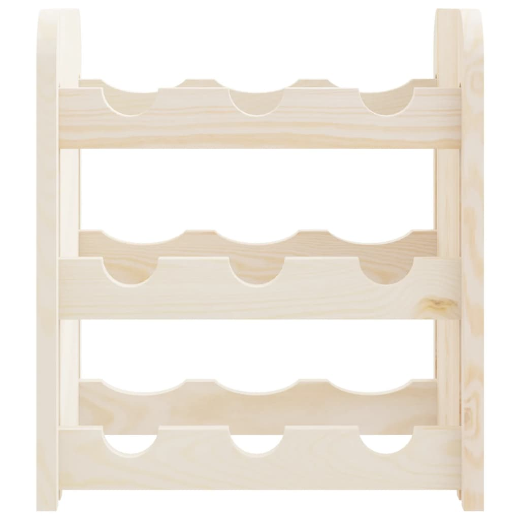 Wine Rack 9 bottle 33x25x37 cm Solid Wooden Pine