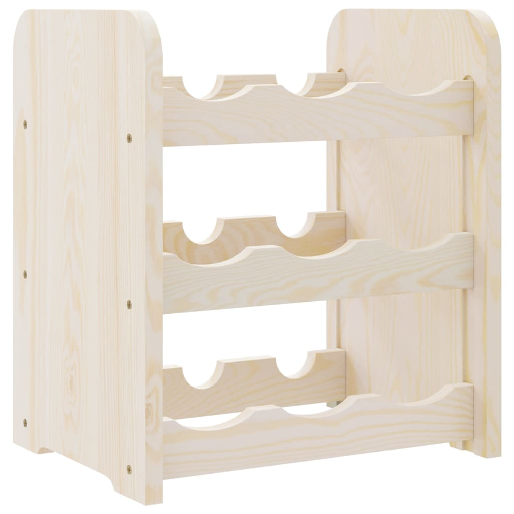 Wine Rack 9 bottle 33x25x37cm Solid Wood Pine