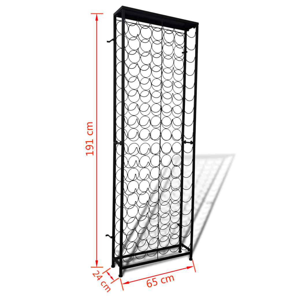 Wine Rack for 108 Bottles Metal wall mounted