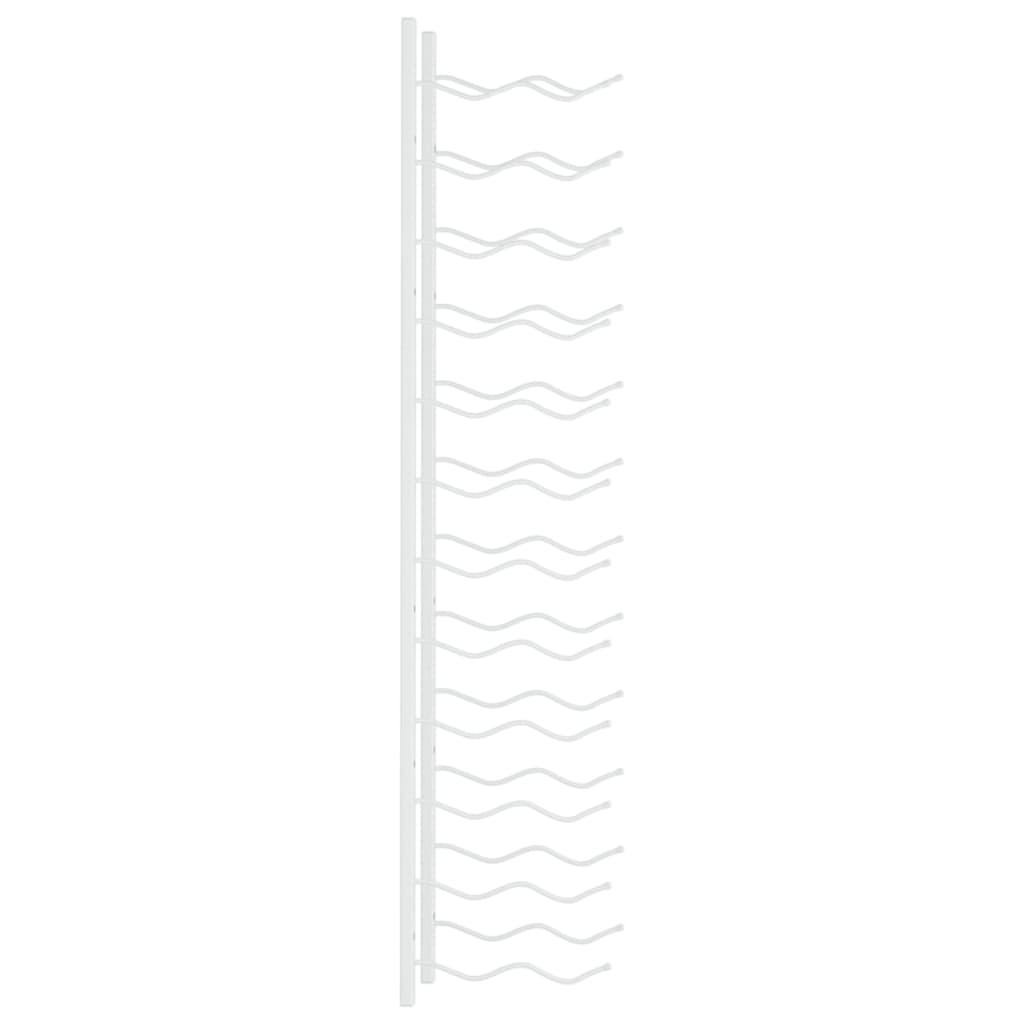 Wine Rack for 24 Bottles White Iron wall mounted