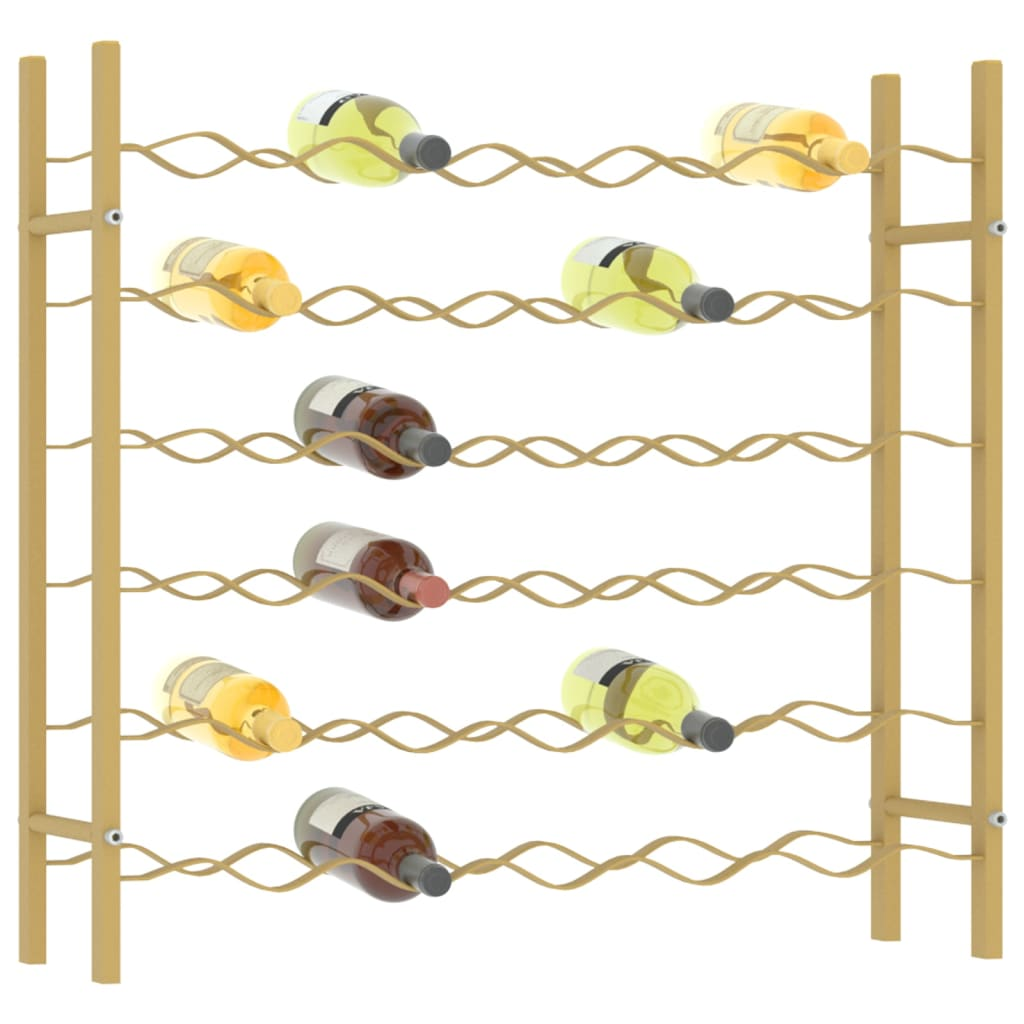 Wine Rack for 36 Bottle Gold Metal