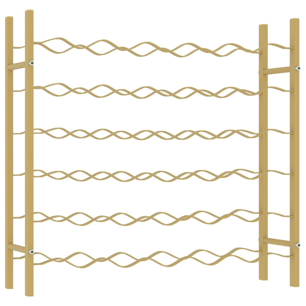 Wine Rack for 36 Bottles Gold Metal