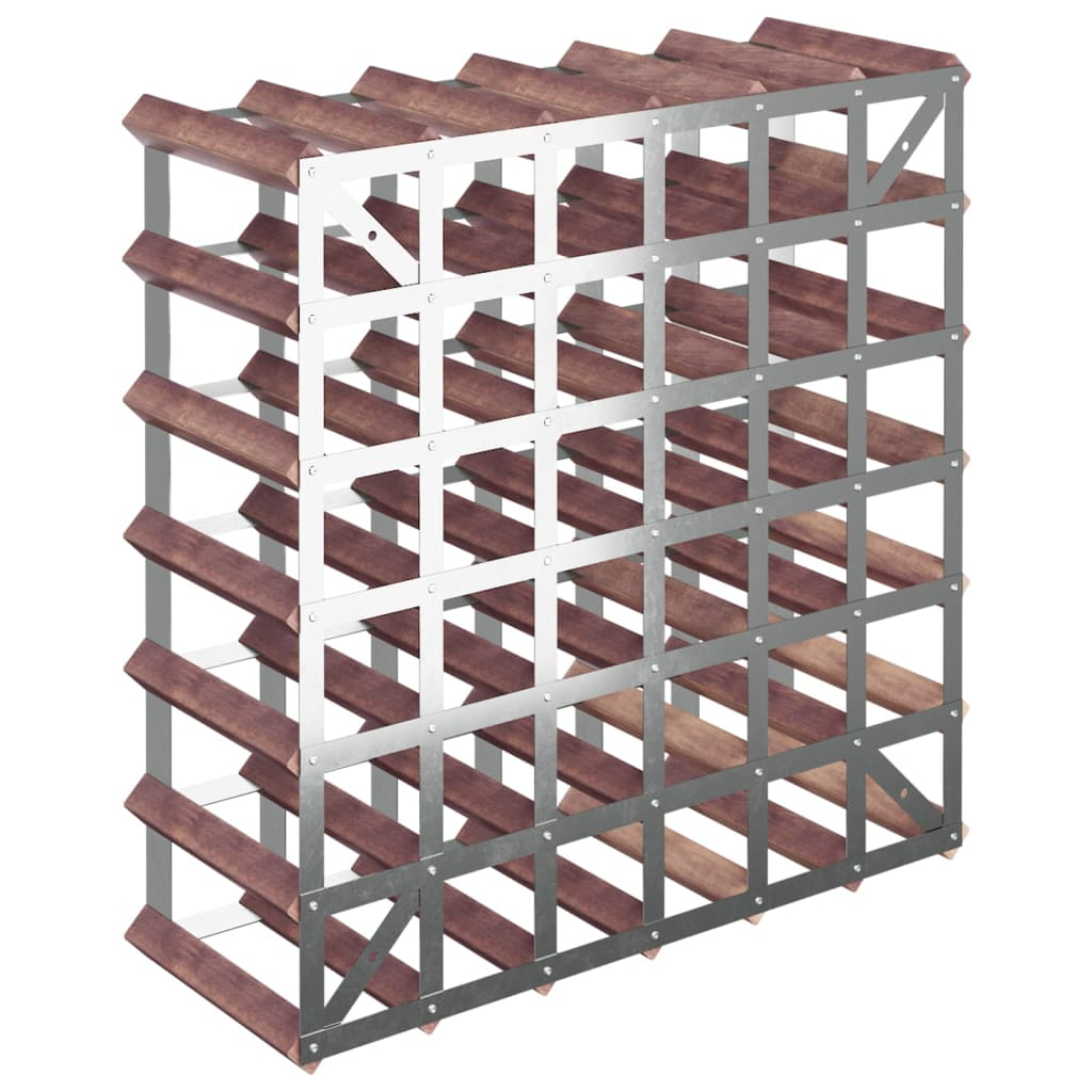 Wine Rack for 42 Bottle Wood Brown Pine