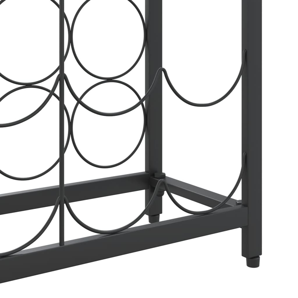 Wine Rack for 45 Bottles Black 54x18x100cm Iron