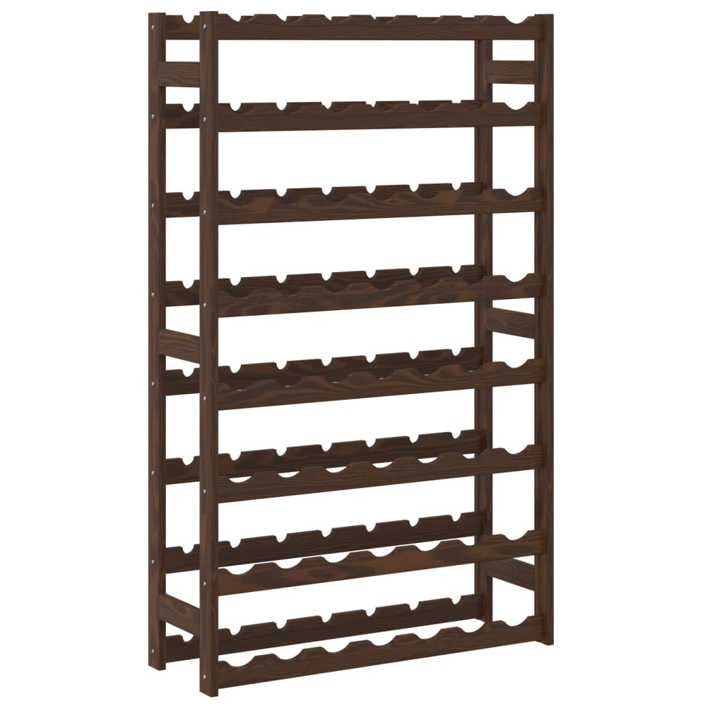 Wine Rack for 56 Bottle Brown wood pine