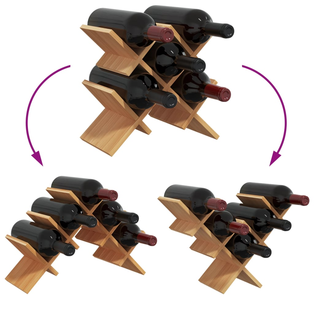 Wine Rack for 5 Bottles 41x15x25cm Bamboo