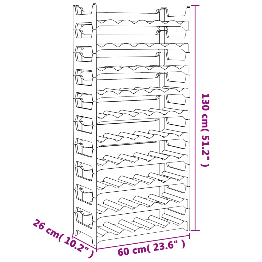 Wine Rack for 60 Bottle Stackable