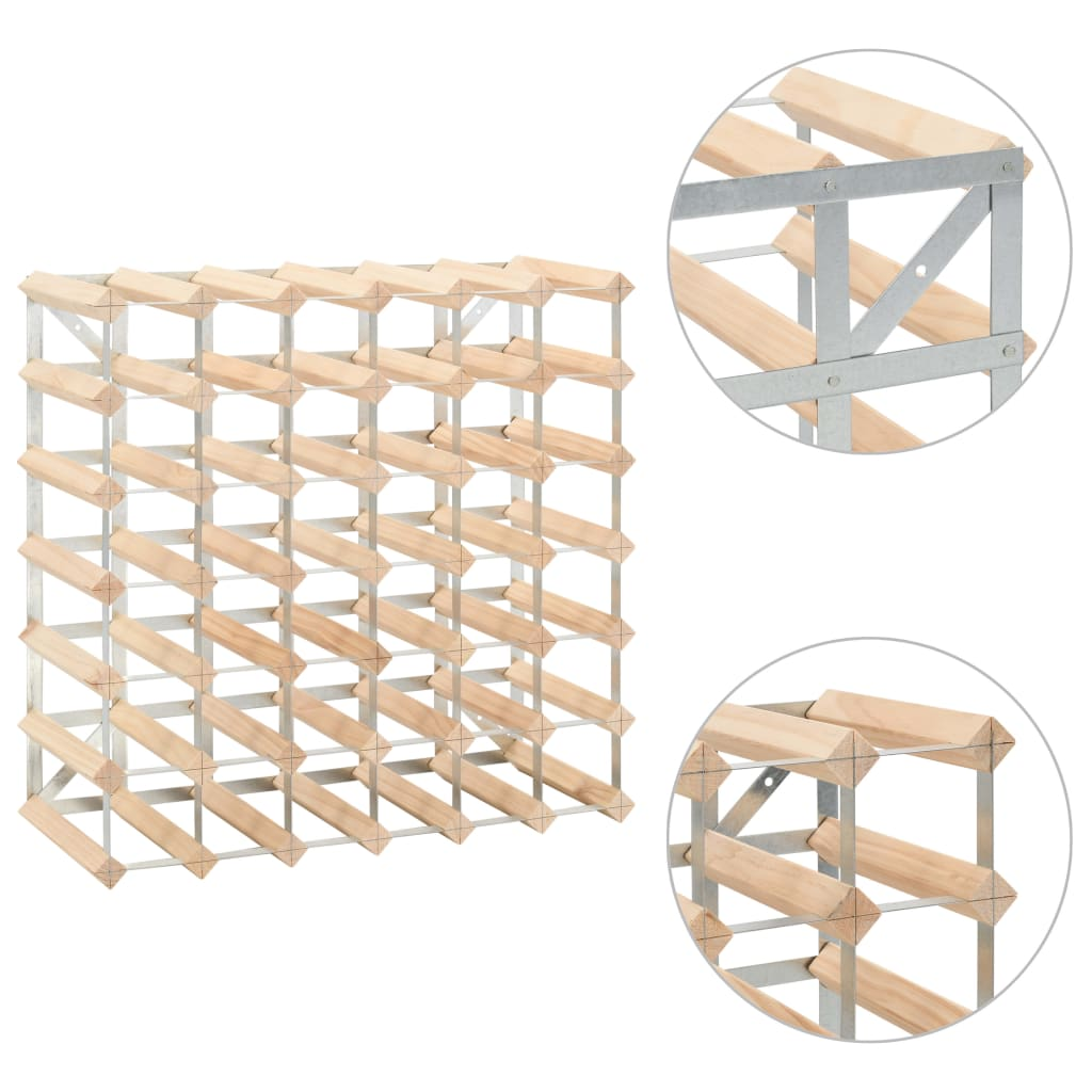 Wine Racks - 42 Bottles Solid Pinewood