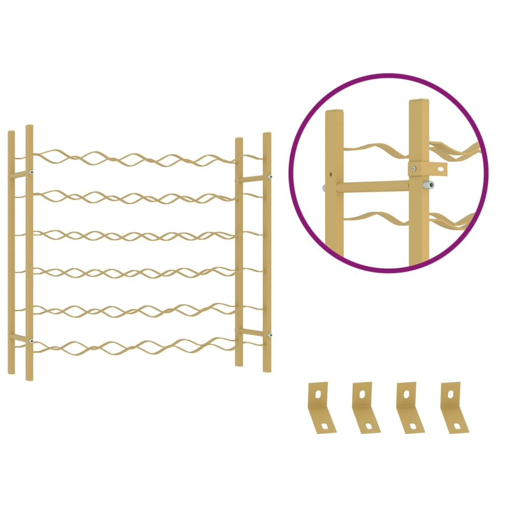 Wine Racks for 36 Bottles Gold Metal