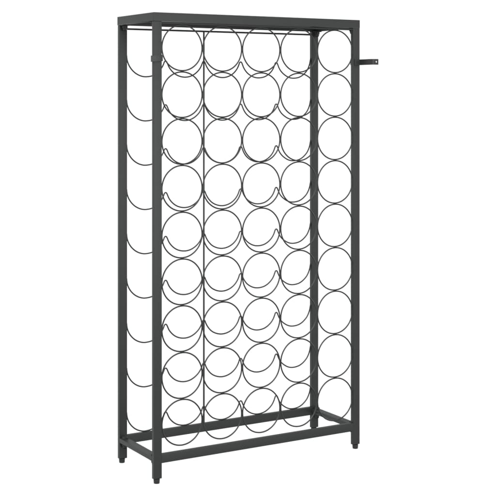 Wine Racks for 45 Bottles Black 54x18x100cm Iron