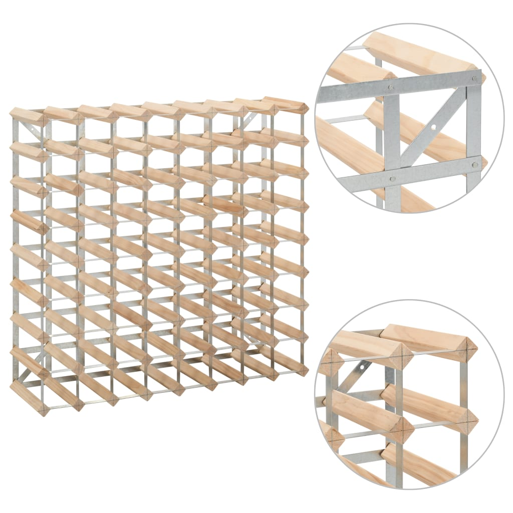 Wine Racks for 72 Bottles Solid Pinewood