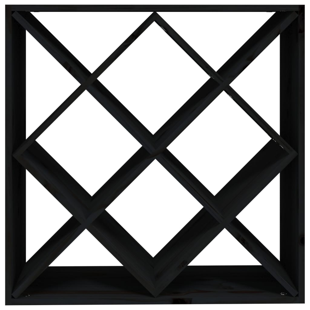 Wine Unit Black 62x25x62 cm Solid Wood Pine